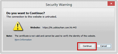 security alert certificate keeps popping up